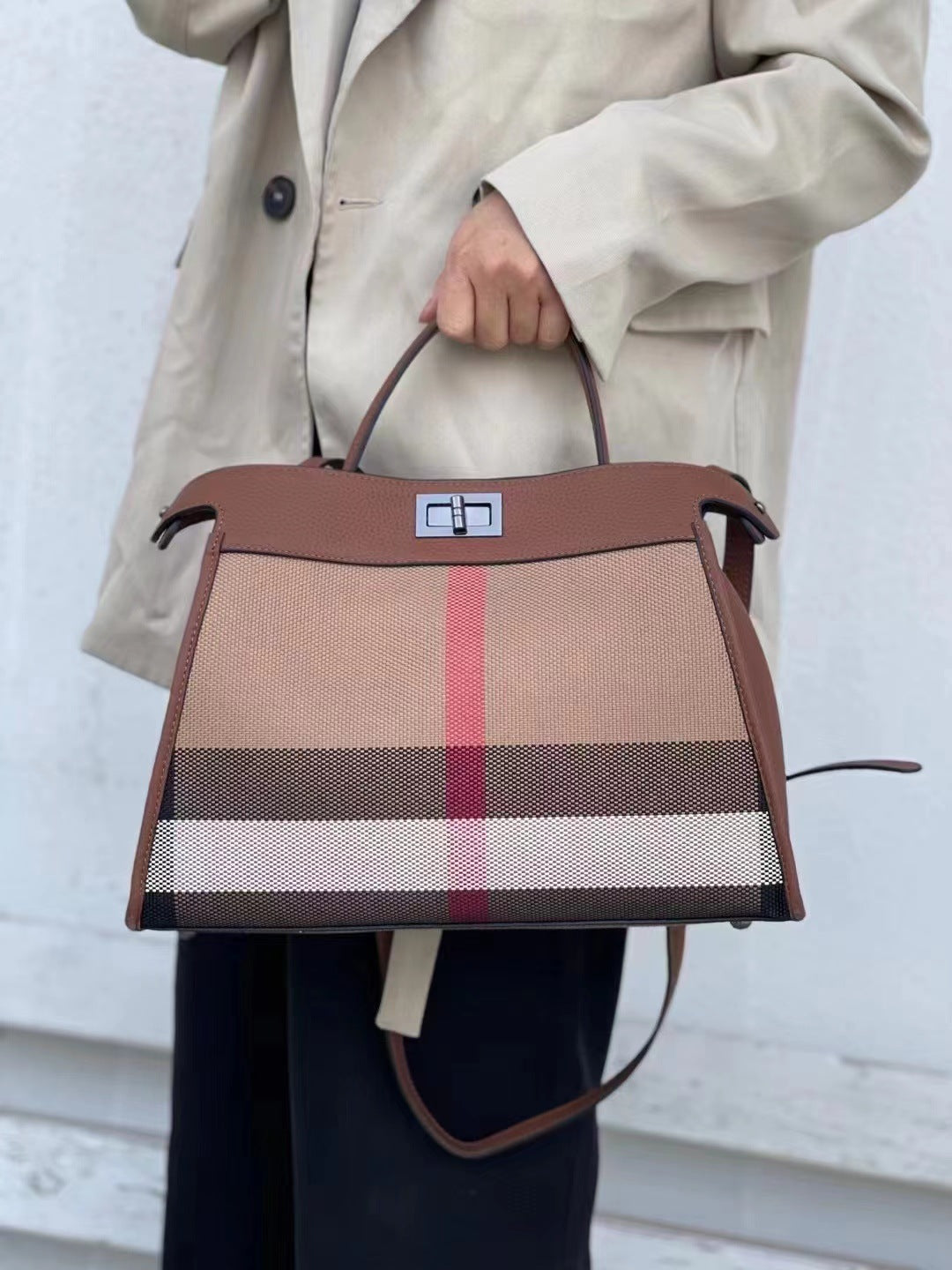 Charming Creative Winter Real Leather Canvas Handbags