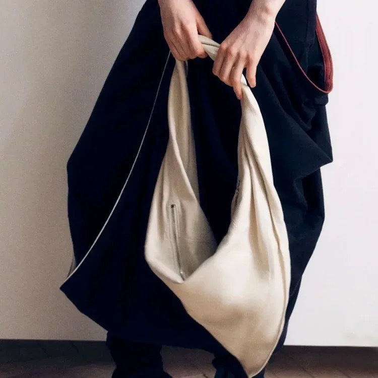 Sheepskin Scarf Dark Cold Style Croissant Crossbody Bags