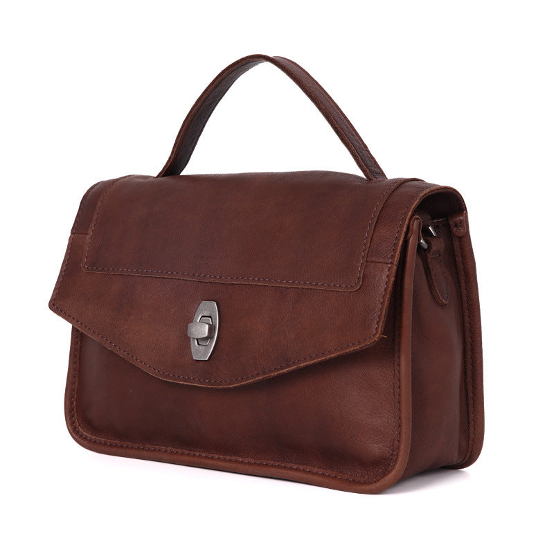 Cowhide Genuine Leather Classic Water Dyed Crossbody Bags