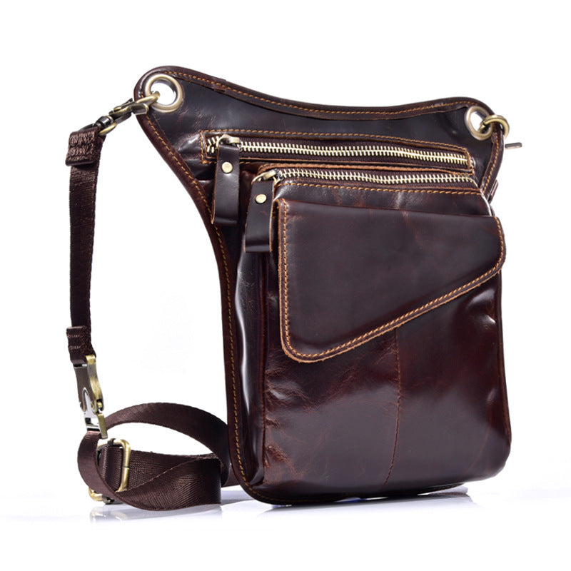 Men's Leather Tactics Legging Mobile First Layer Men's Waist Packs