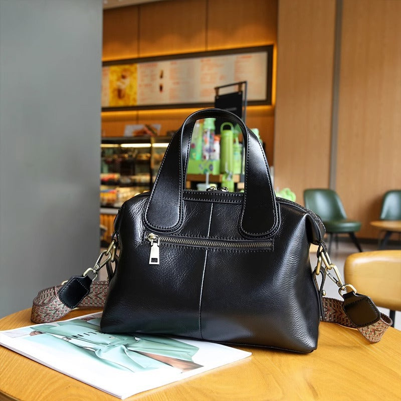 Women's Genuine Leather High-grade Retro Cow Big Handbags
