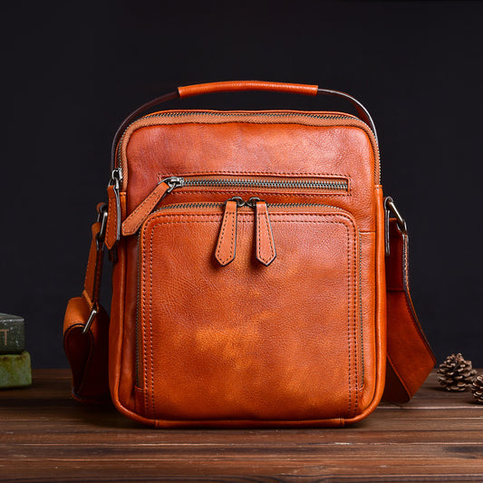 Men's Layer Tree Height Vegetable Tanning Leather Men's Messenger Bags