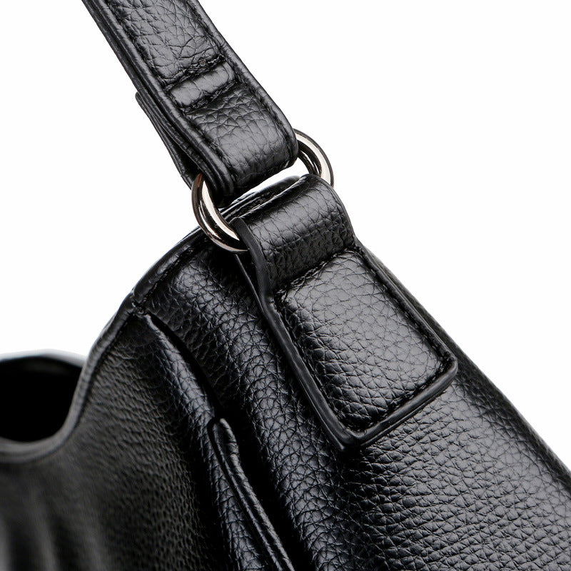 Women's Simple Classy Mom Soft Leather Shoulder Bags