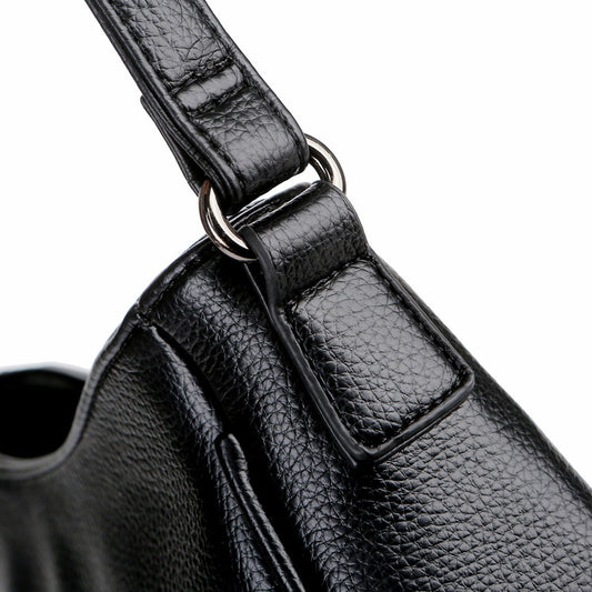Women's Simple Classy Mom Soft Leather Shoulder Bags