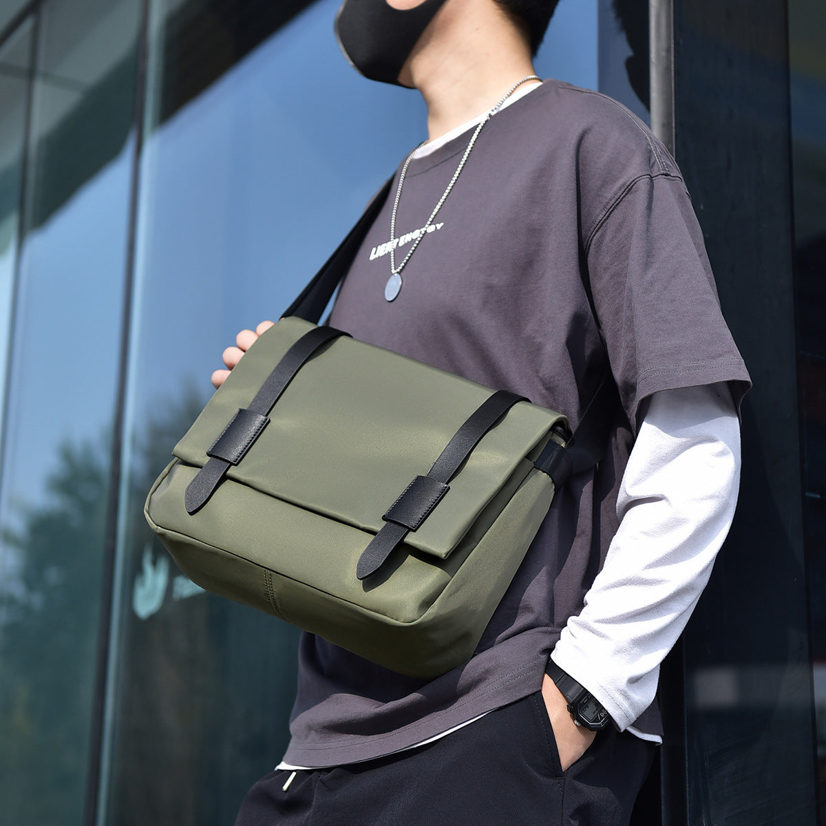Men's Trendy Business Waterproof Hard-wearing Male Men's Messenger Bags