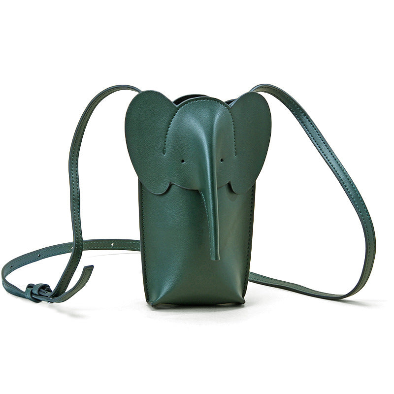 Women's Creative Elephant Mobile Lightweight Leather High Phone Bags