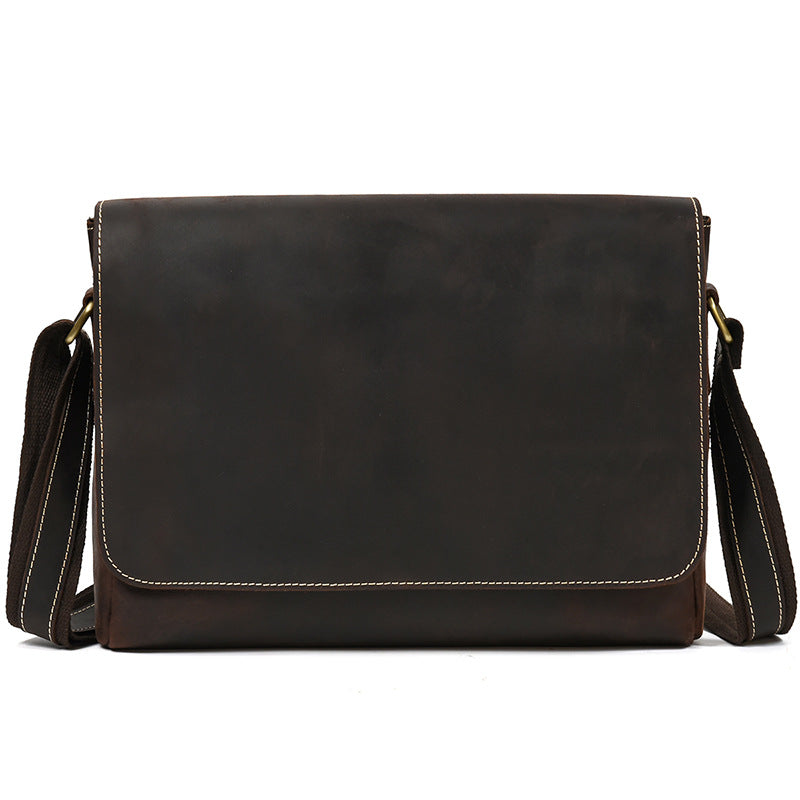 Men's Leather Top Layer Cowhide Genuine Flip Men's Briefcases