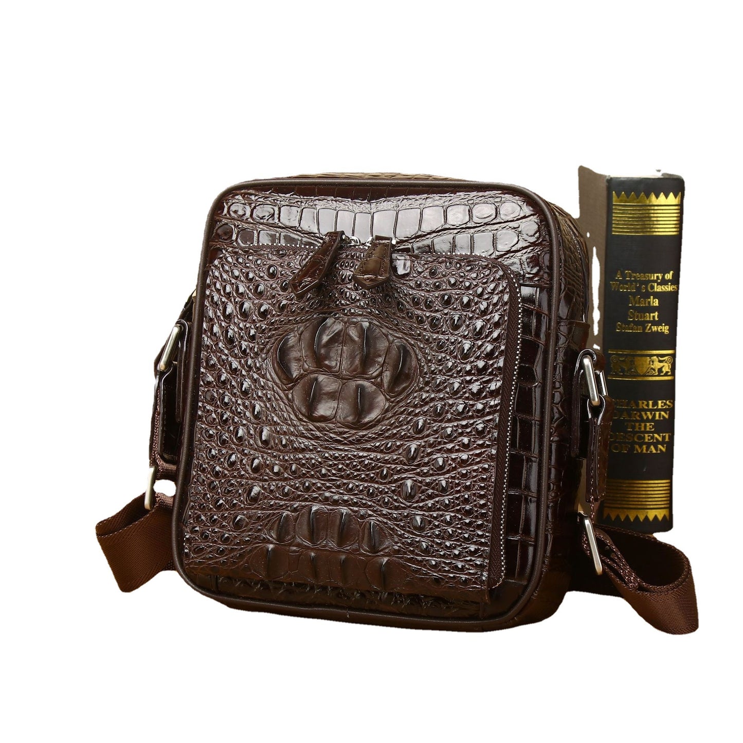 Men's Crocodile Pattern Fashion Cattlehide Leather Business Bags