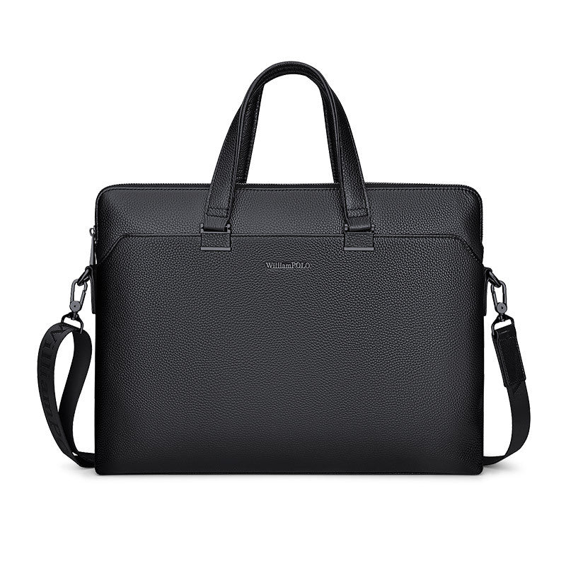 Men's Emperor Paul Cowhide Large Capacity Inch Men's Briefcases