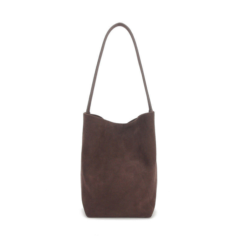 Women's Suede Leather Performance Large Capacity Commuter Shoulder Bags