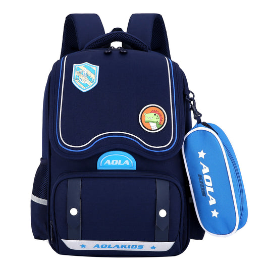 Colorful Primary Grade Spine Protection Lightweight Burden Alleviation Elementary School Students' Schoolbags