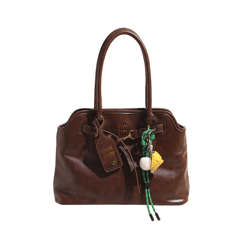 Women's Retro Hand-held Advanced Exquisite Commuter Bags