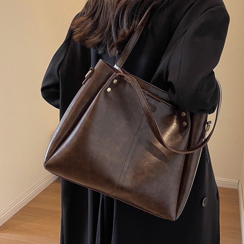 Women's High-grade Hand-held Large Capacity Commuting Crossbody Bags