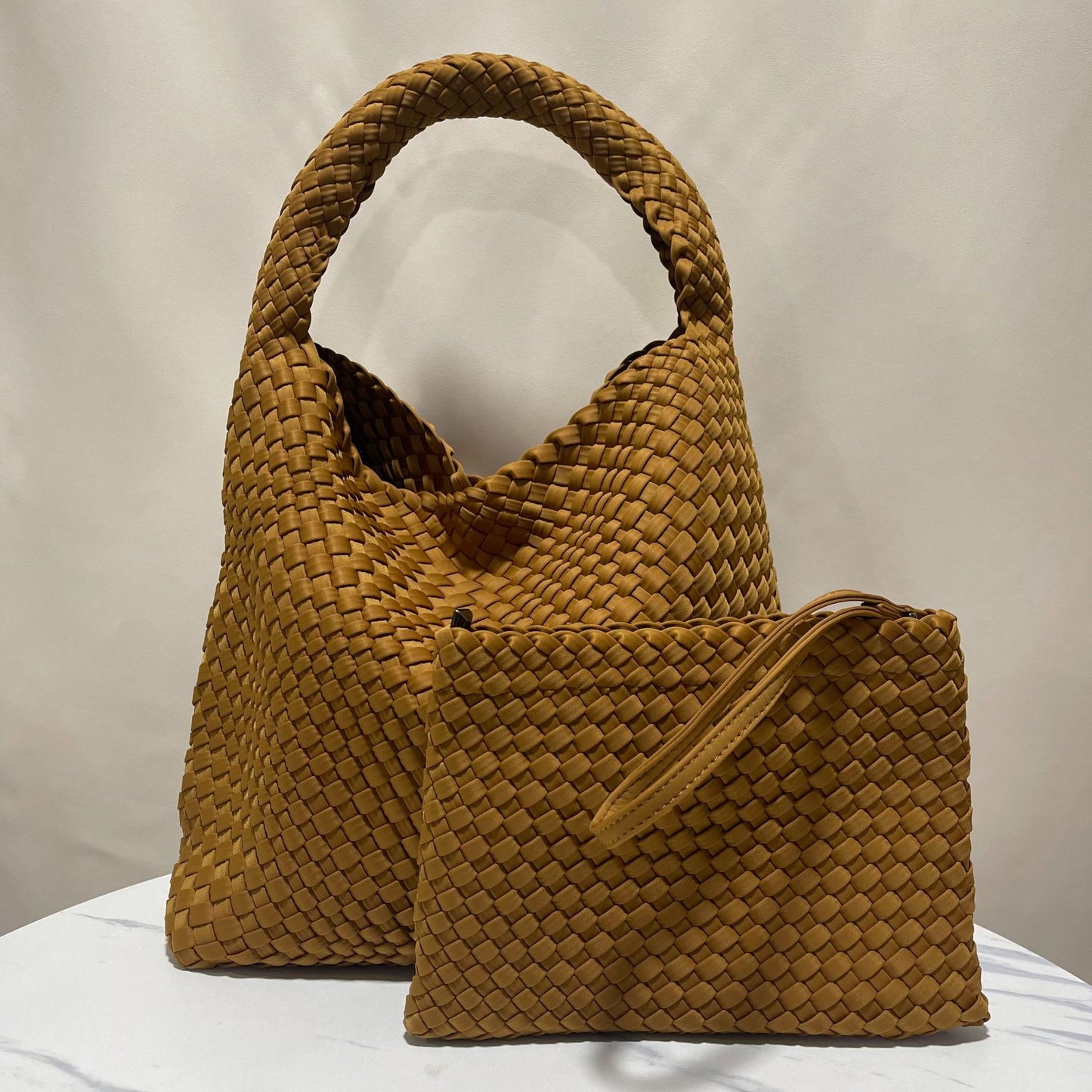 Women's High-grade Nylon Hand-woven Underarm Satin Shoulder Bags
