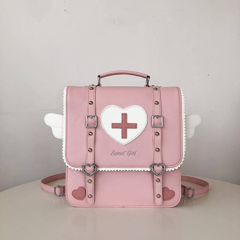 Women's Fashion Color Contrast Large Capacity Horizontal Backpacks