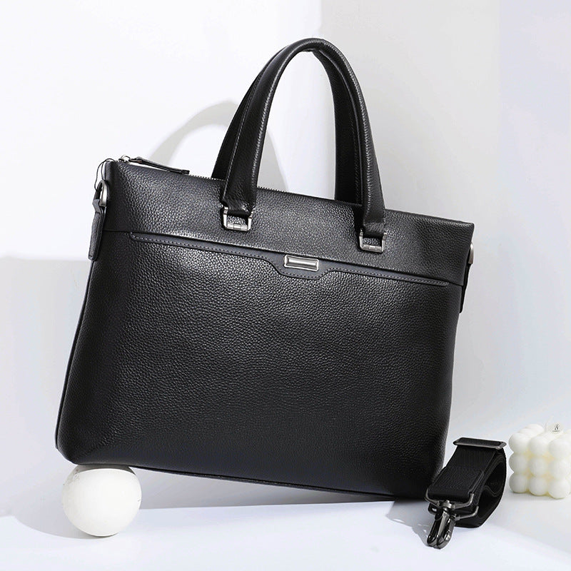Men's Genuine Leather Commuter Large Capacity Waterproof Men's Briefcases