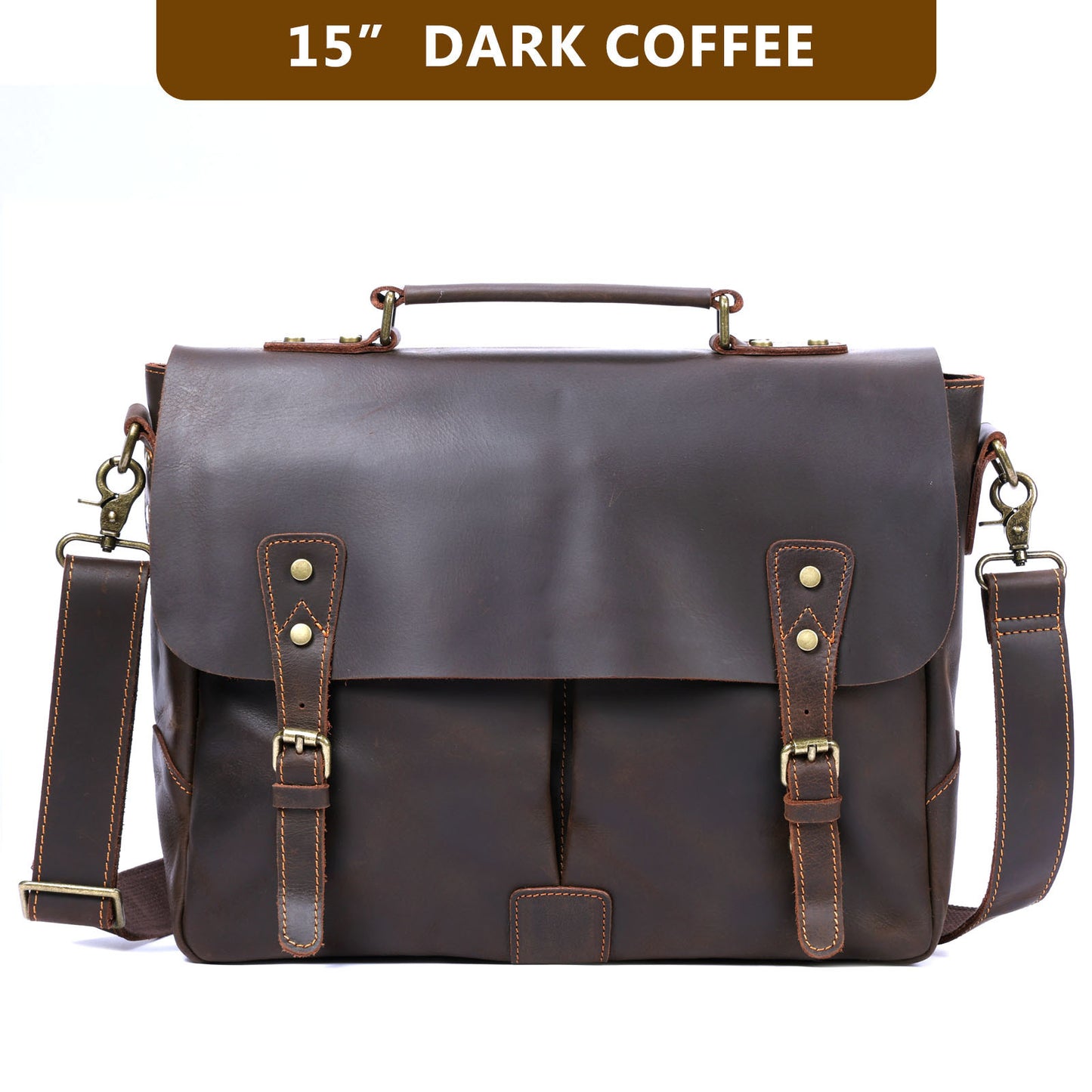 Men's Crazy Horse Leather First Layer Cowhide Men's Briefcases