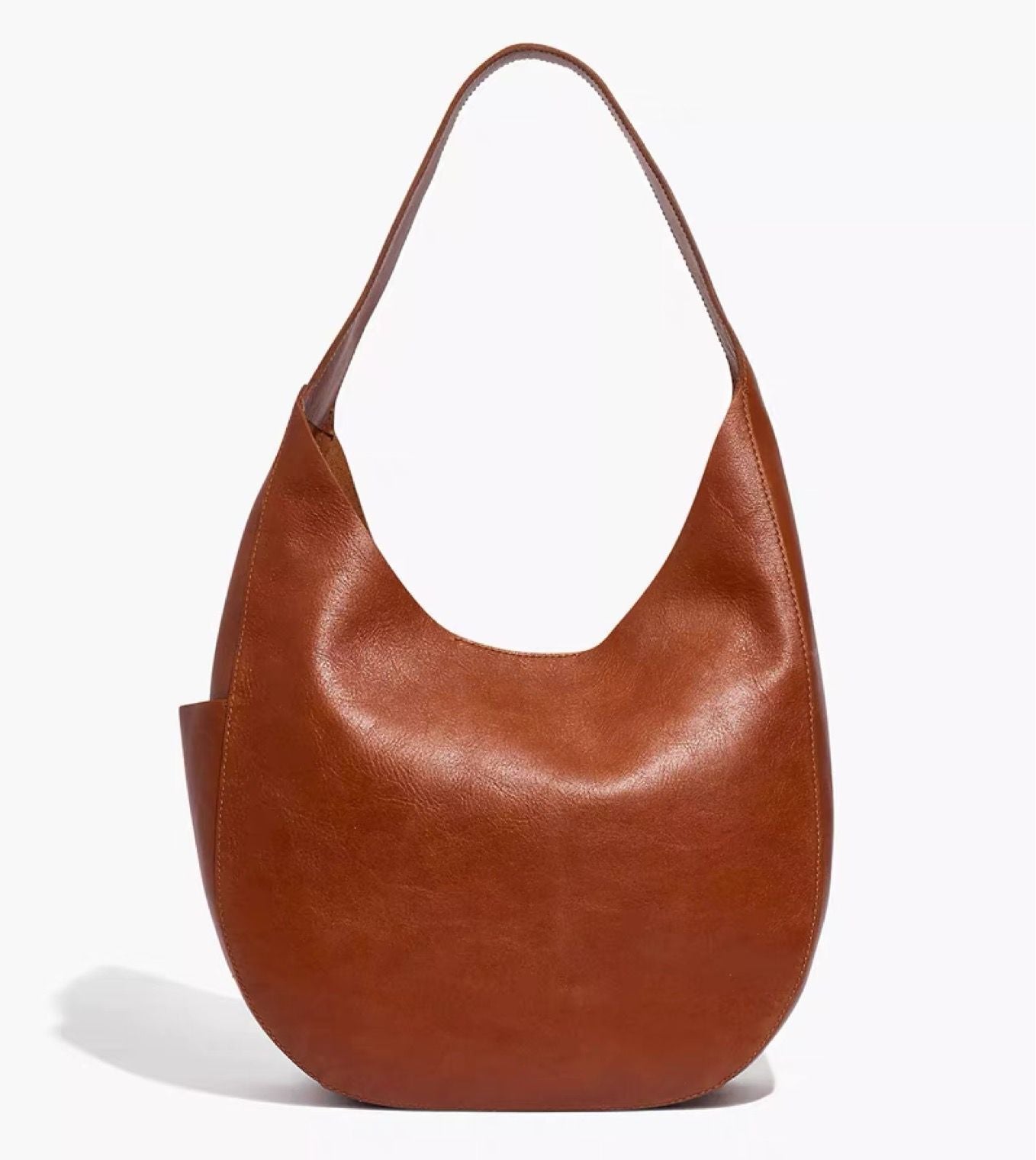 Women's Retro First Layer Cowhide Underarm Large Capacity Shoulder Bags