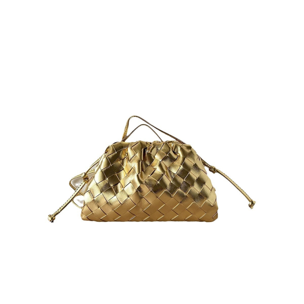 Women's Cloud Cowhide Pleated Dumpling Clutch Bags
