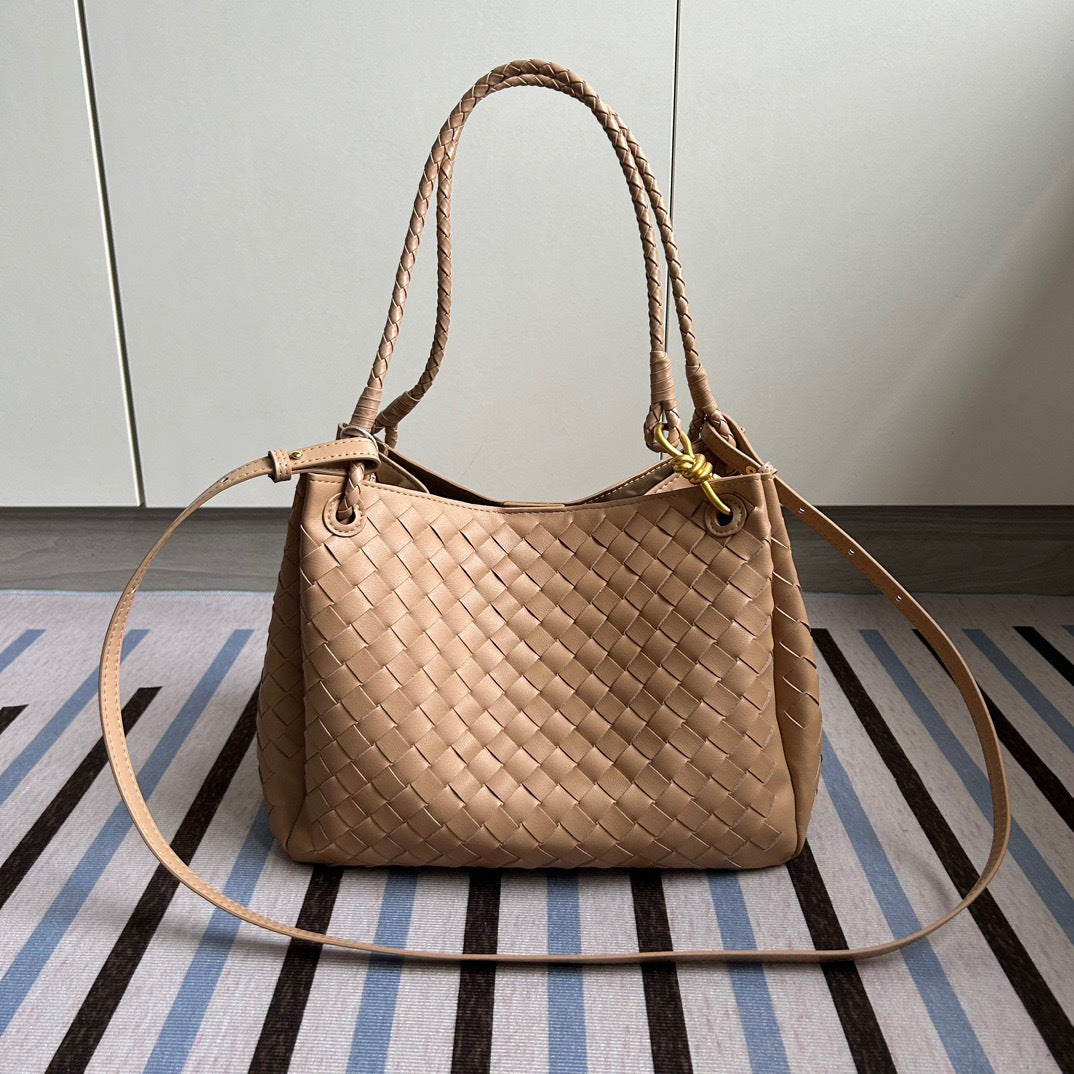 Woven Parachute Large Capacity Commuter Open Shoulder Bags