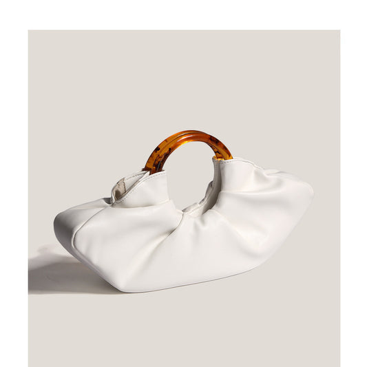 Niche Horn Acrylic Female Pleated Cloud Shoulder Bags