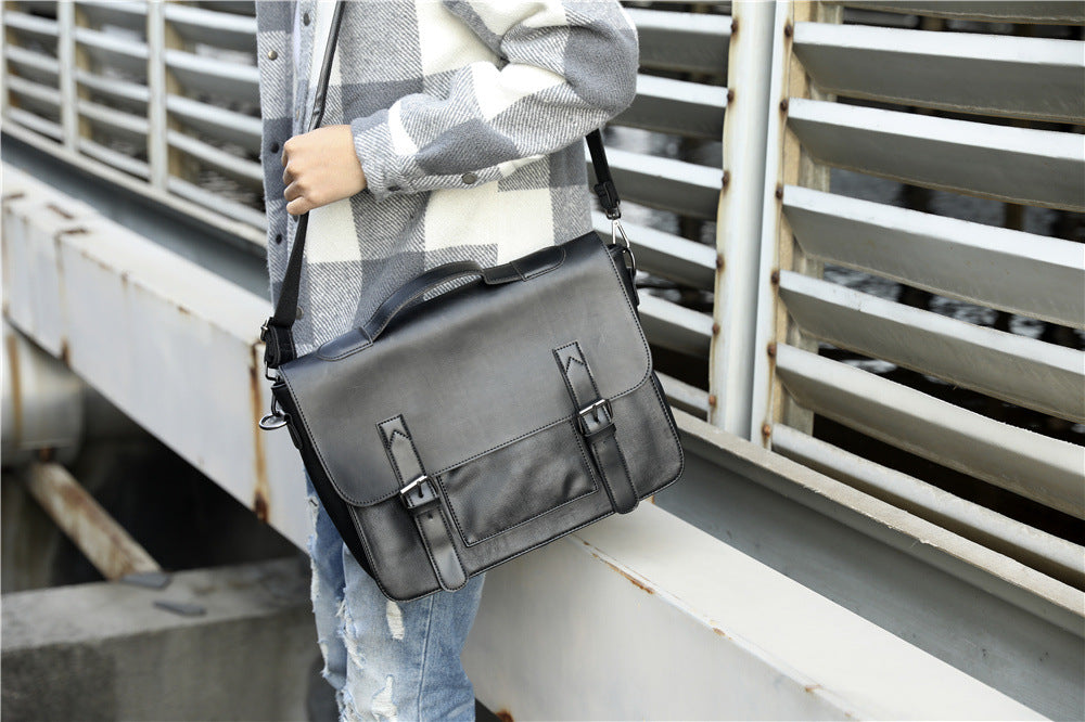 Men's Retro Fashion Korean Style Trendy Computer Men's Messenger Bags