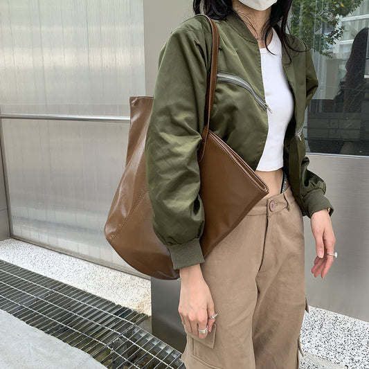 Women's Autumn Tide Fall Leather Pattern Texture Shoulder Bags