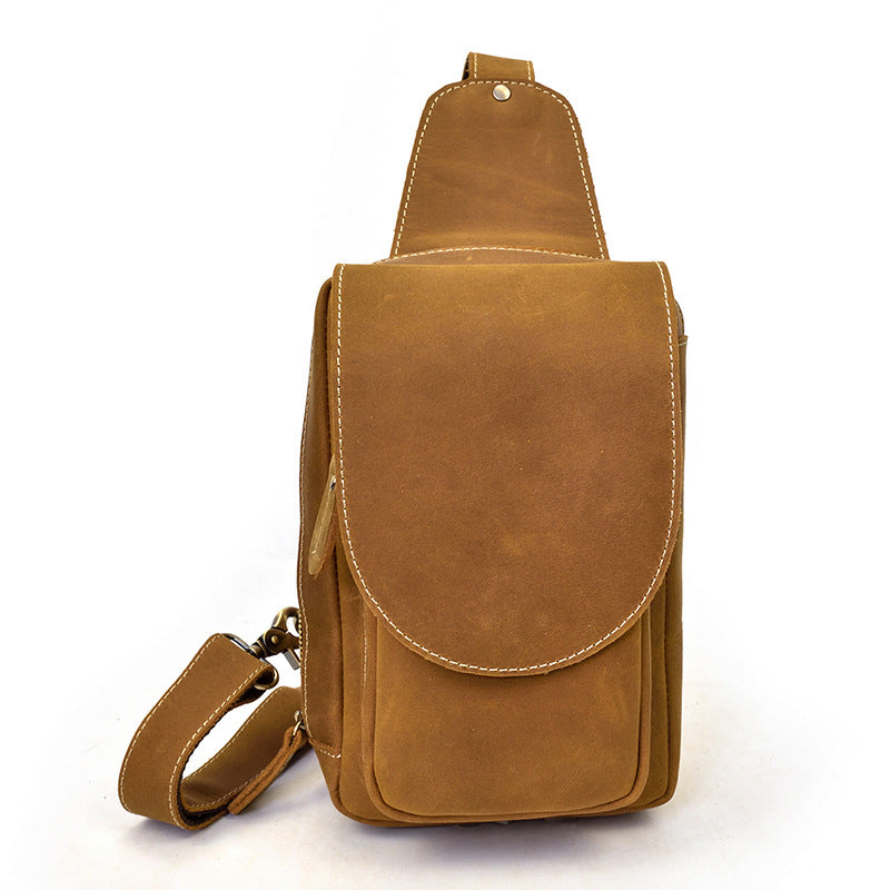 Men's Horse First Layer Cowhide Can Be Men's Chest Bags