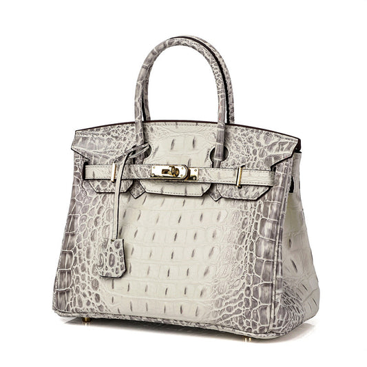 Women's Classic Fashion Genuine Leather Platinum Handbags