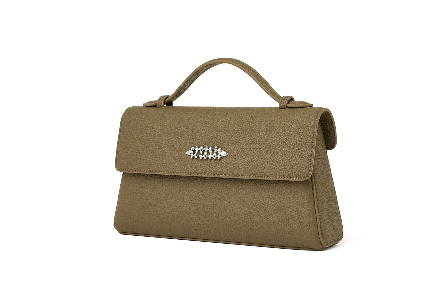 Women's Litchi Pattern First Layer Cowhide Commuter Handbags