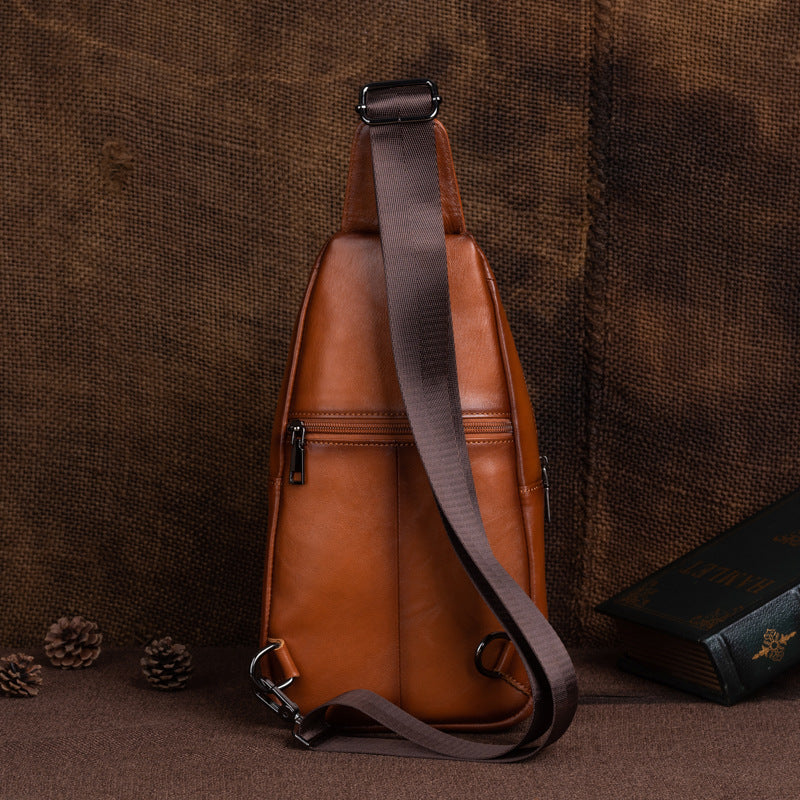 Men's Genuine Leather High Sense Korean Style Men's Chest Bags