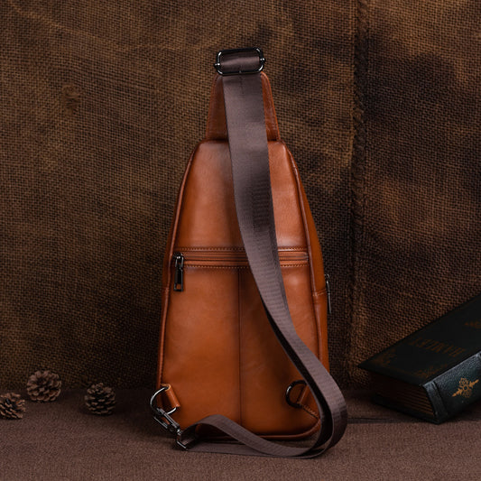 Men's Genuine Leather High Sense Korean Style Men's Chest Bags