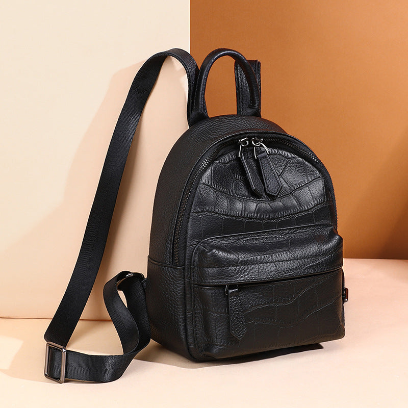 Durable Charming Leather Fashion Female Commuter Backpacks