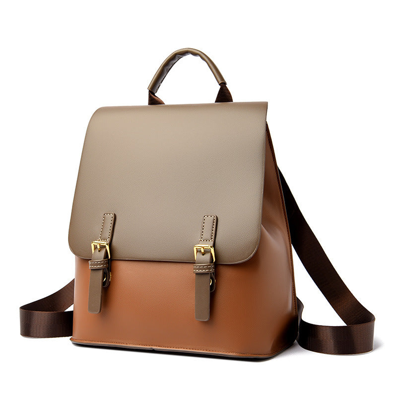 Women's Leather Fashion High Sense Minority Large Backpacks