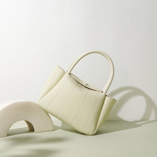 Top Layer Cowhide Ingot Vegetable Basket Shoulder Bags