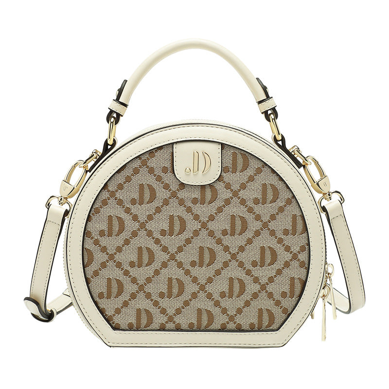 Women's Genuine Leather Round Pie Trendy Summer Shoulder Bags