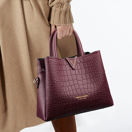 Women's Temperament Portable Simplicity Stylish Texture Fashion Handbags