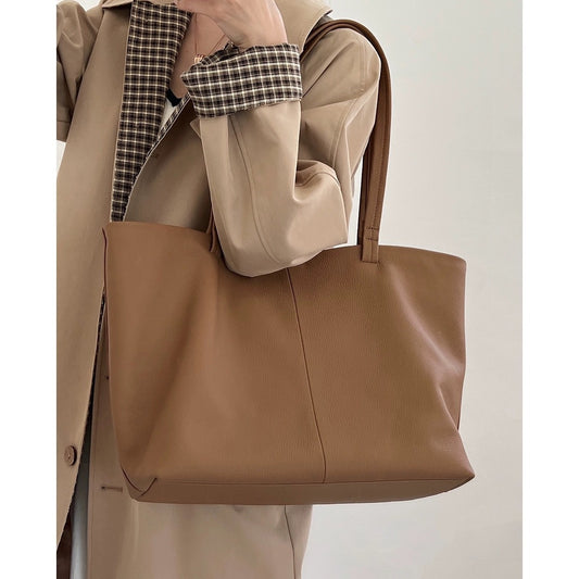 Women's Large First Layer Cowhide Capacity Commuter Tote Bags