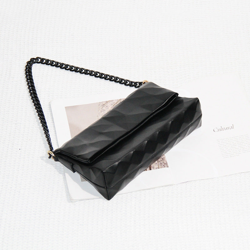 Geometric Underarm Fashionable Rhombus Chain Three-dimensional Shoulder Bags