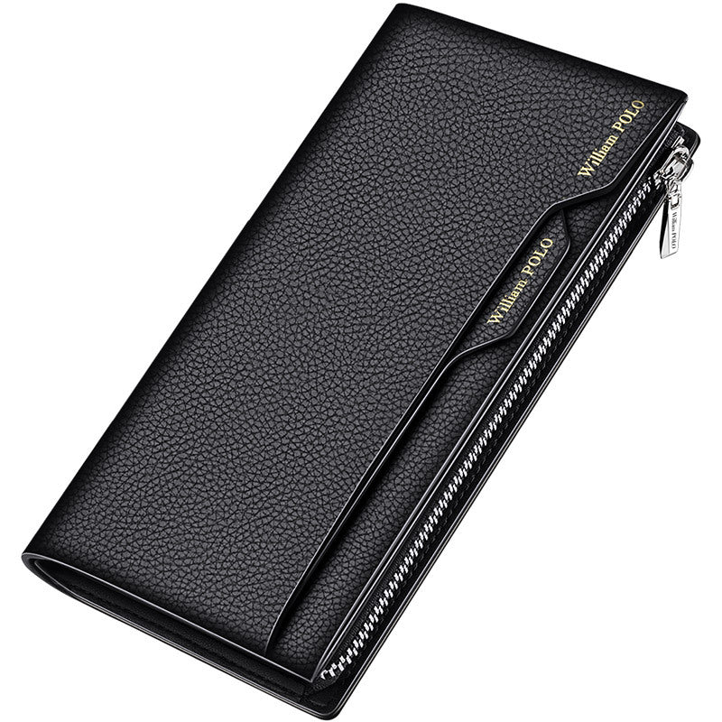 Men's Paul Long Genuine Leather Cattlehide Large Card Holder