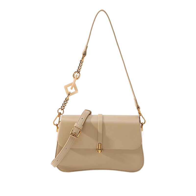 Women's French Design High-grade Exquisite Milk Tea Shoulder Bags