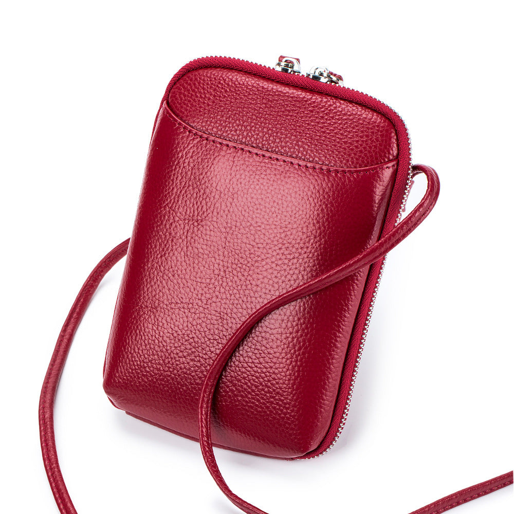 Women's Leather Design Mobile Fashion Large Capacity Bags