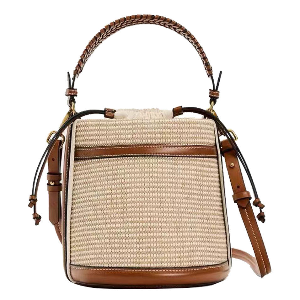 Women's Spanish Autumn Fashion Portable Woven Bucket Bags