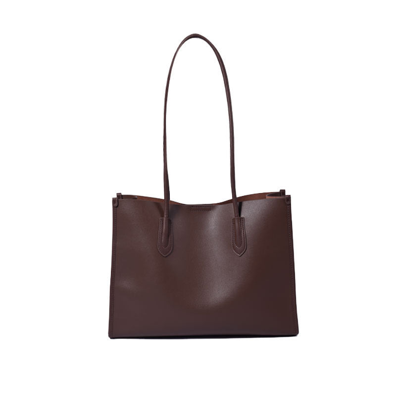 Women's Leather Niche High-grade Large Capacity Commuter Tote Bags
