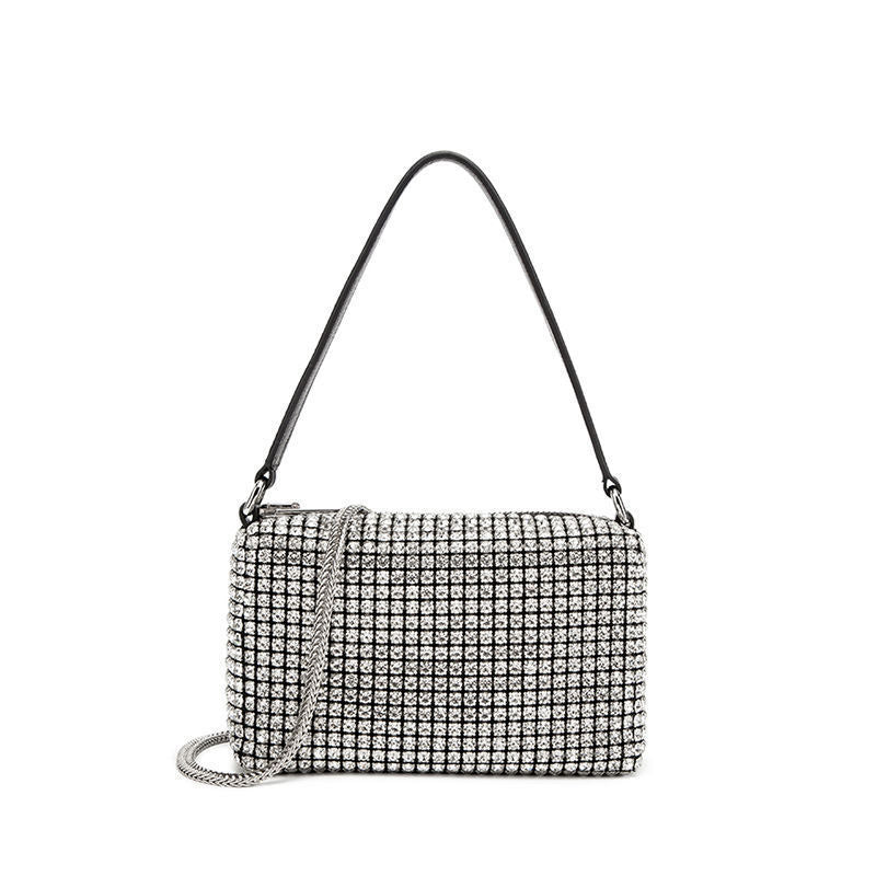 Women's Rhinestone Full Diamond Bright Crystal Underarm Crossbody Bags