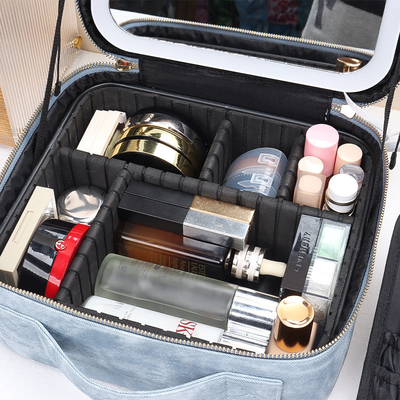 Lamp Large Capacity High Sense Cosmetics Storage Box Cosmetic Bags