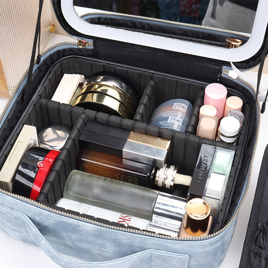 Lamp Large Capacity High Sense Cosmetics Storage Box Cosmetic Bags