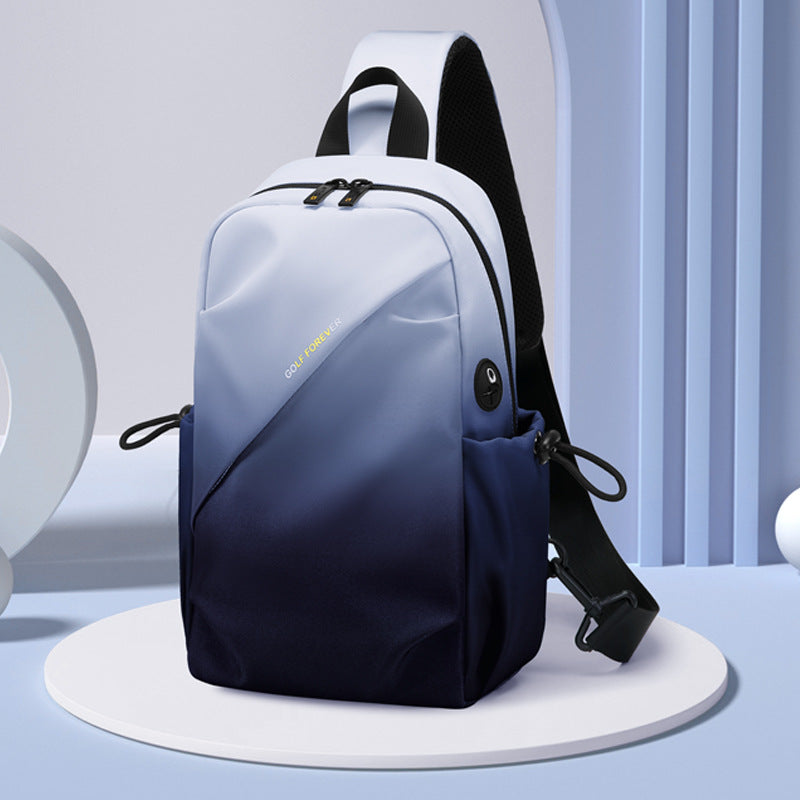 Women's & Men's & Golf Gradient Mobile Riding Men's Chest Bags