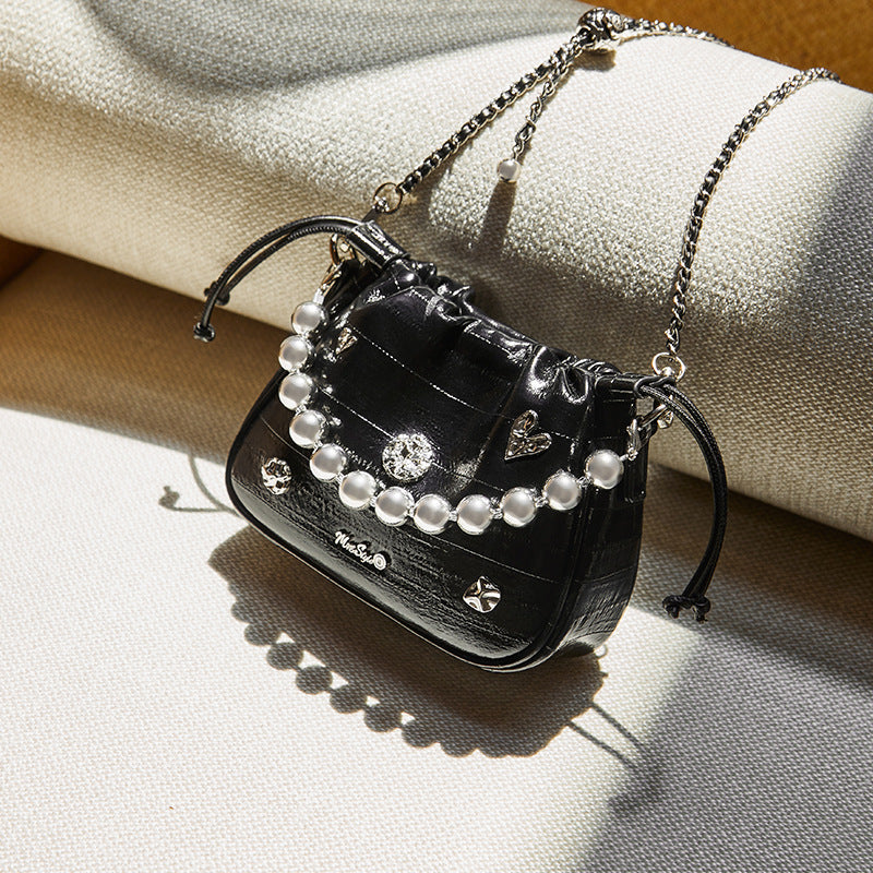 Women's Sier High-grade Chain Genuine Leather Shoulder Bags