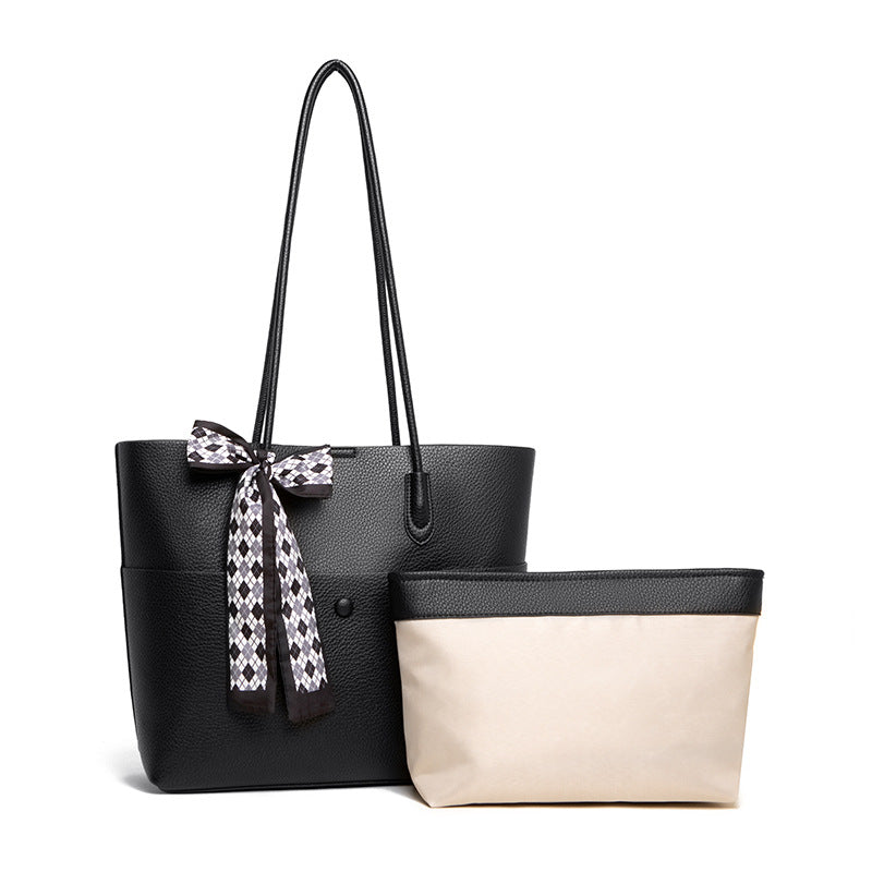 Mother Simple Commuting Leather Free Silk Shoulder Bags